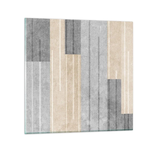 Quadro em vidro - Composição: mantenha vertical - 40x40 cm