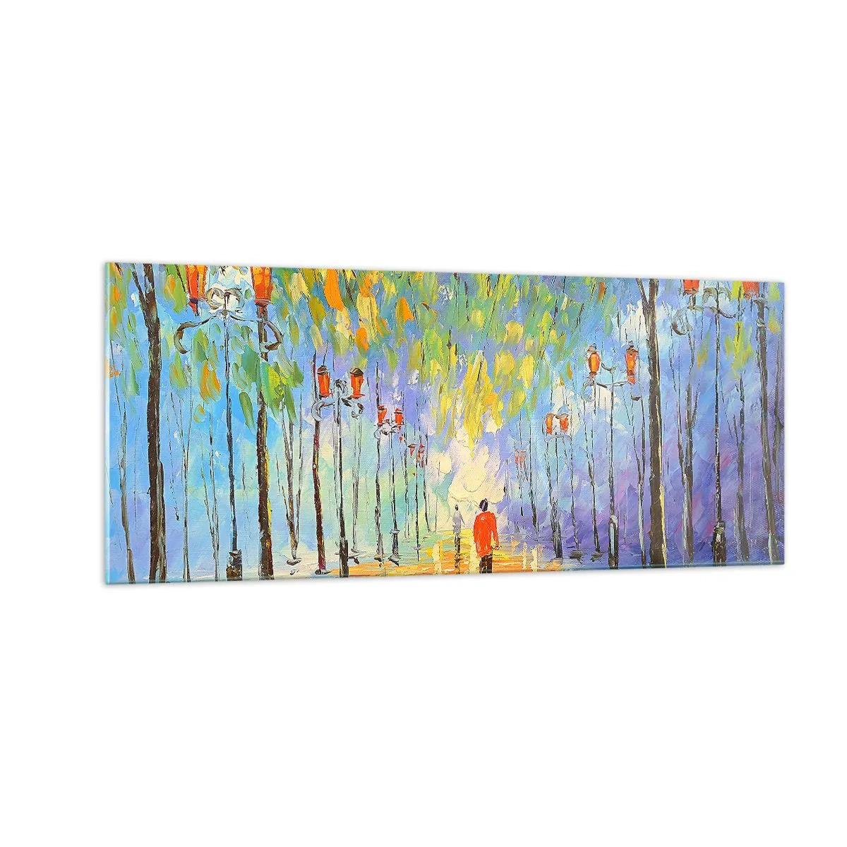 Quadro em vidro - Canto nocturno da chuva - 100x40 cm