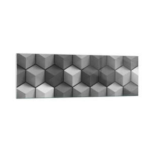 Quadro em vidro - Quebra-cabeça cubista - 160x50 cm