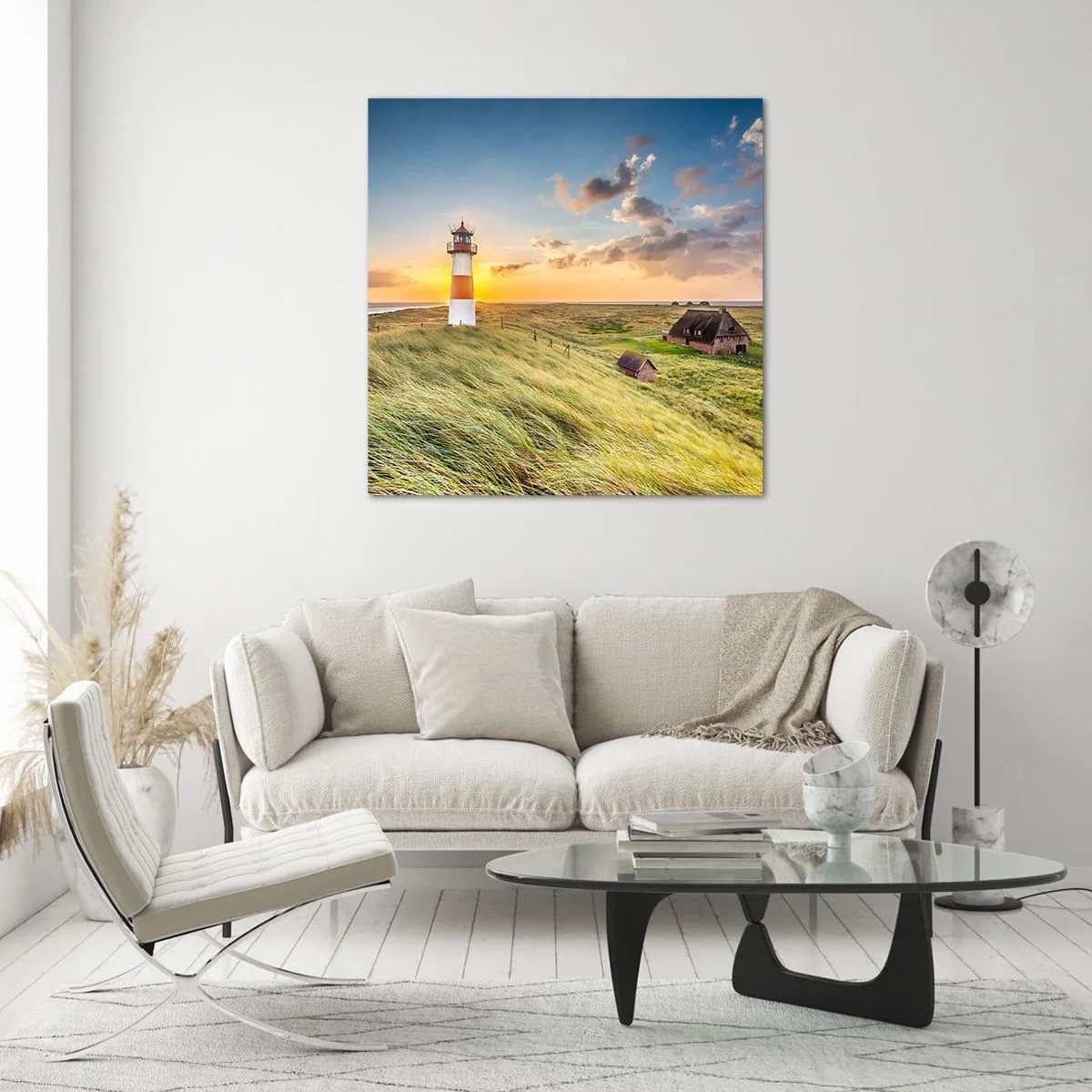 Quadro em vidro - Entre as ondas - 60x60 cm