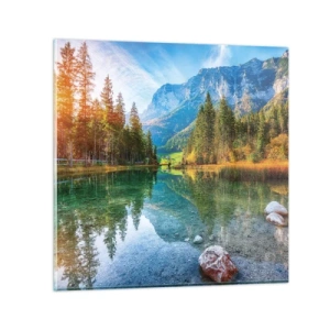 Quadro em vidro - A suavidade do outono - 30x30 cm