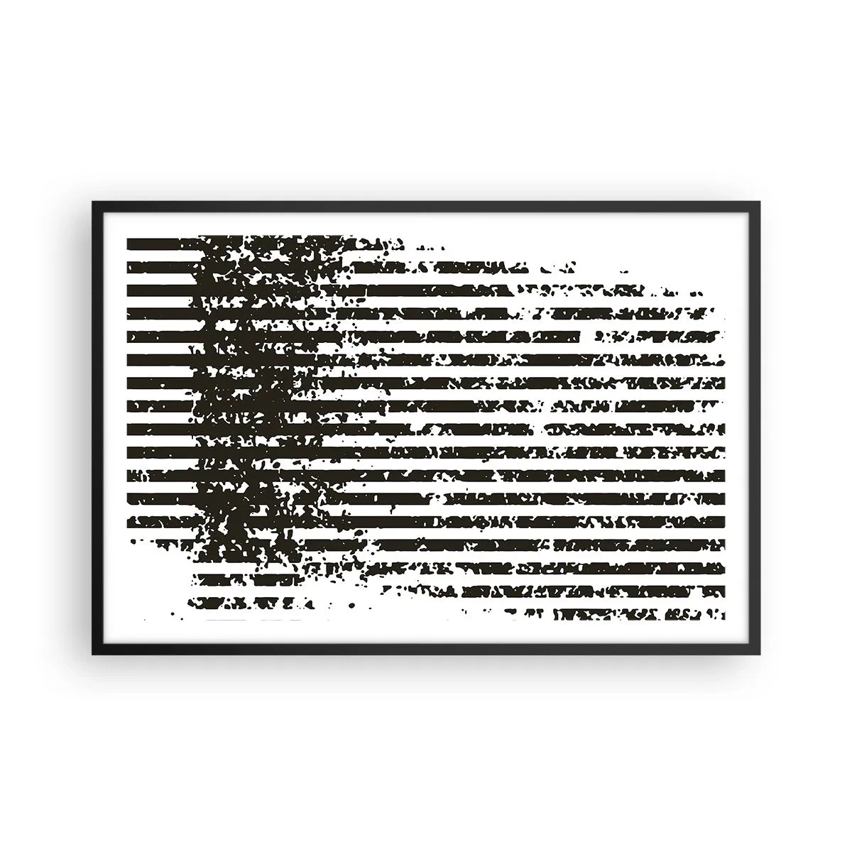 Pôster com moldura preta - Ritmo e ruído - 91x61 cm