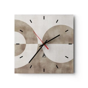 Relógio de parede - Relógio em vidro - Semelhanças e diferenças - 40x40 cm