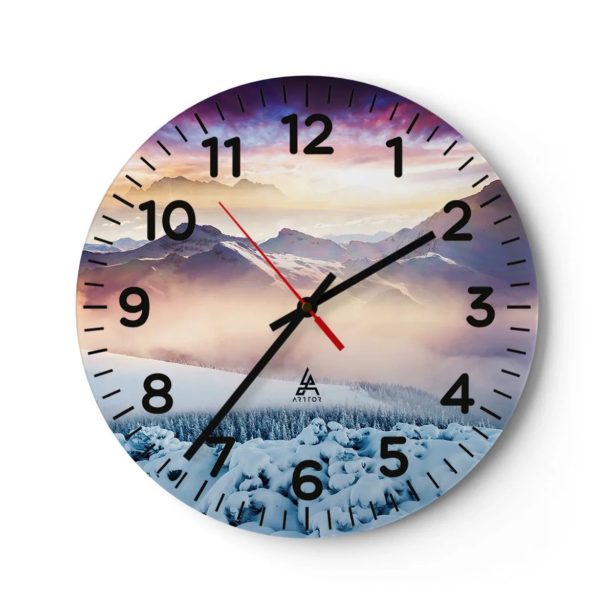 Relógio de parede - Relógio em vidro - O poder e a pureza da natureza - 40x40 cm