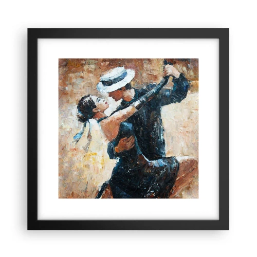 Pôster com moldura preta - A la Rudolf Valentino - 30x30 cm