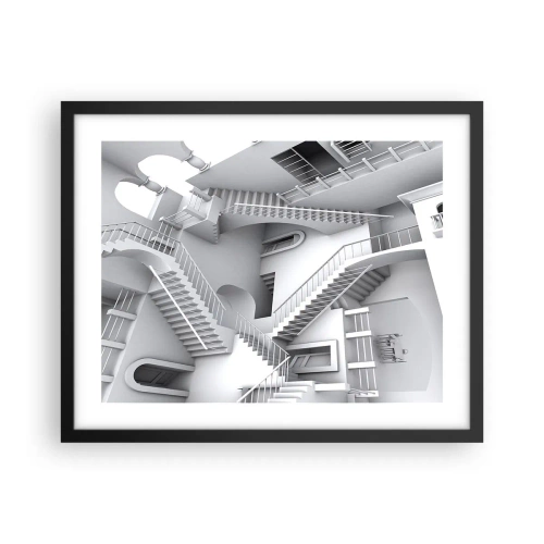 Pôster com moldura preta - Paradoxos do espaço - 50x40 cm