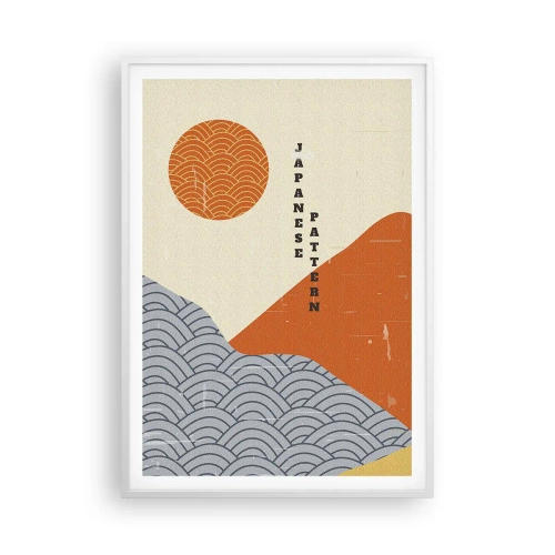 Pôster em moldura branca - No espírito japonês - 70x100 cm