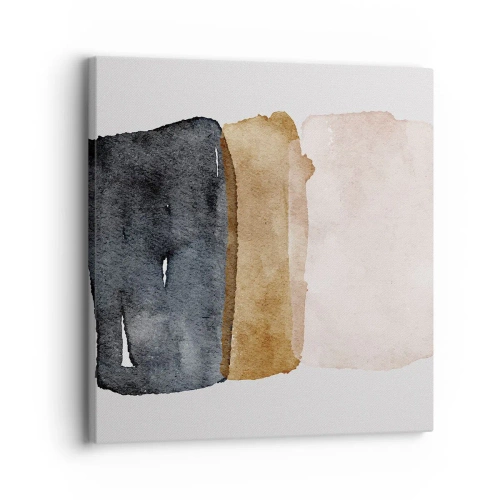 Quadro em tela - Composição das cores da terra - 30x30 cm