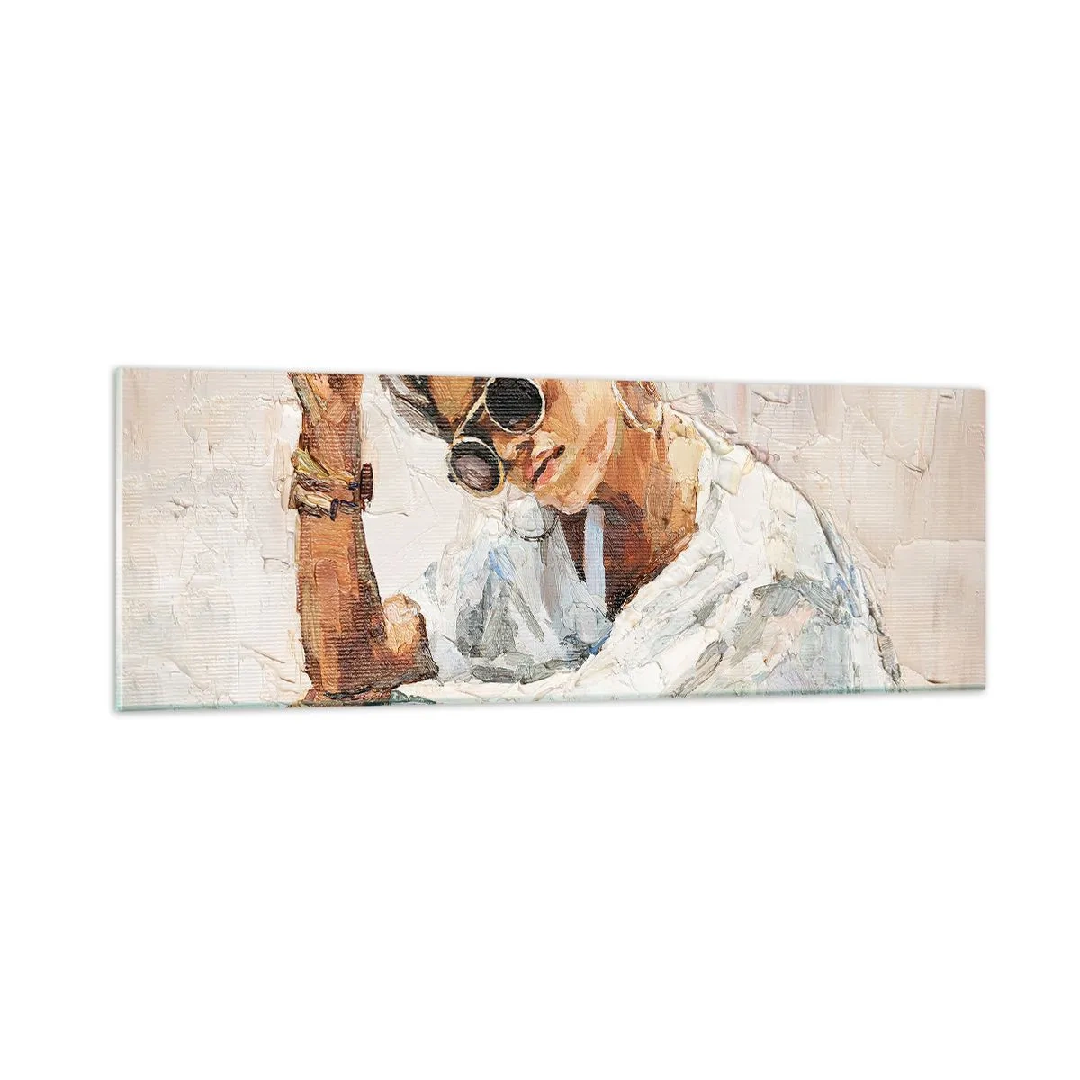 Quadro em vidro - Retrato em pleno sol - 90x30 cm