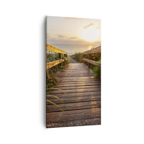 Quadro em tela - Direto para a costa - 55x100 cm