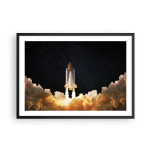 Pôster com moldura preta - Ad astra! - 70x50 cm