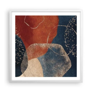 Pôster em moldura branca - Leveza do ser - 60x60 cm
