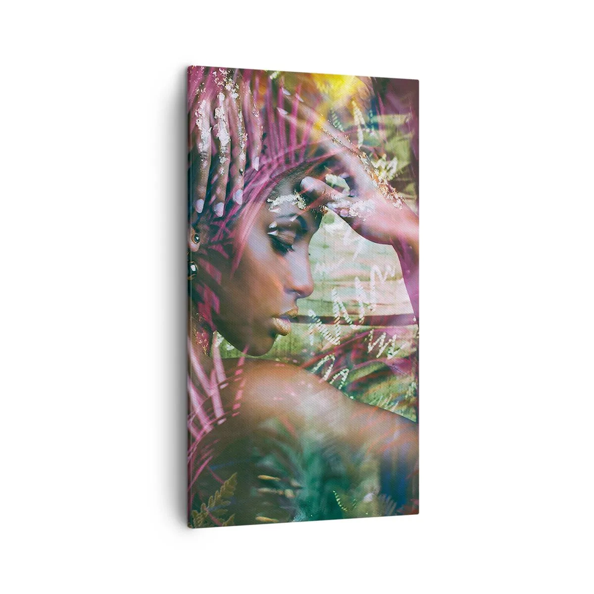 Quadro em tela - Mãe Natureza na selva - 45x80 cm