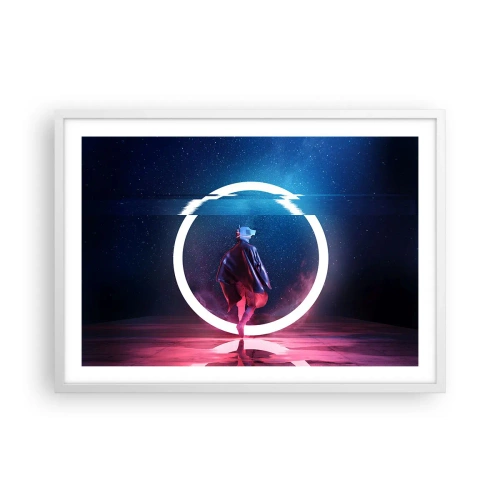 Pôster em moldura branca - Entre Mundos - 70x50 cm