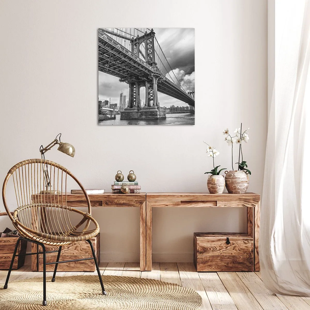 Quadro em tela - Ao coração da cidade - 40x40 cm