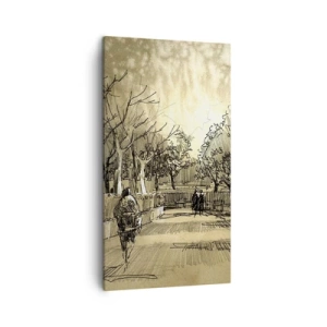 Quadro em tela - Um momento capturado por uma pena - 45x80 cm