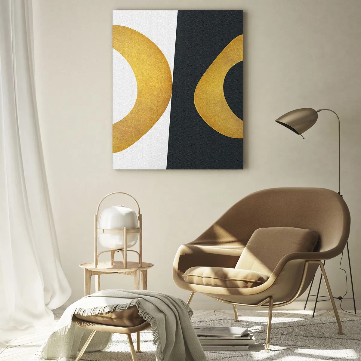 Quadro em vidro - Primeiro: ouro - 80x120 cm