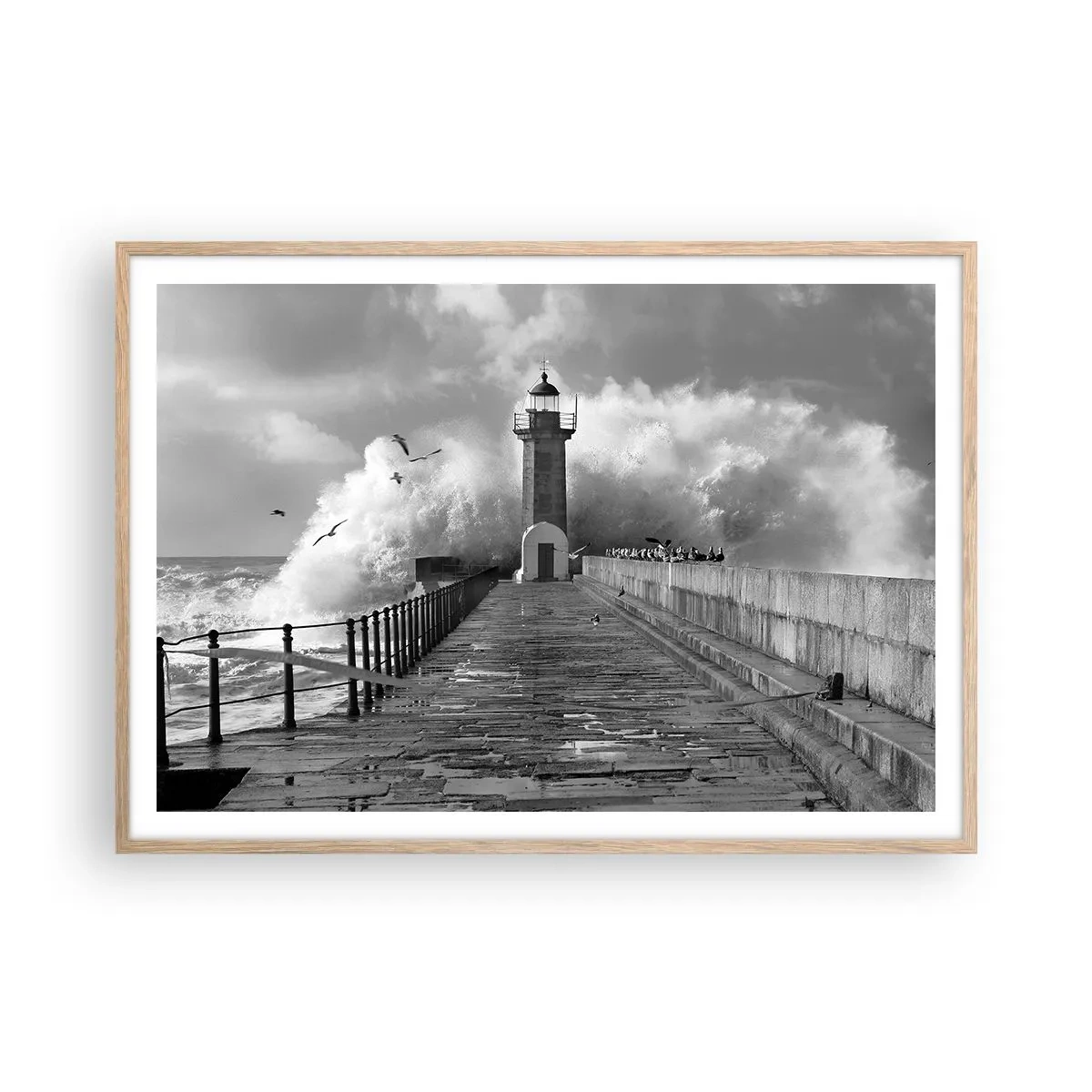 Pôster com moldura de carvalho claro - Destemida - 100x70 cm