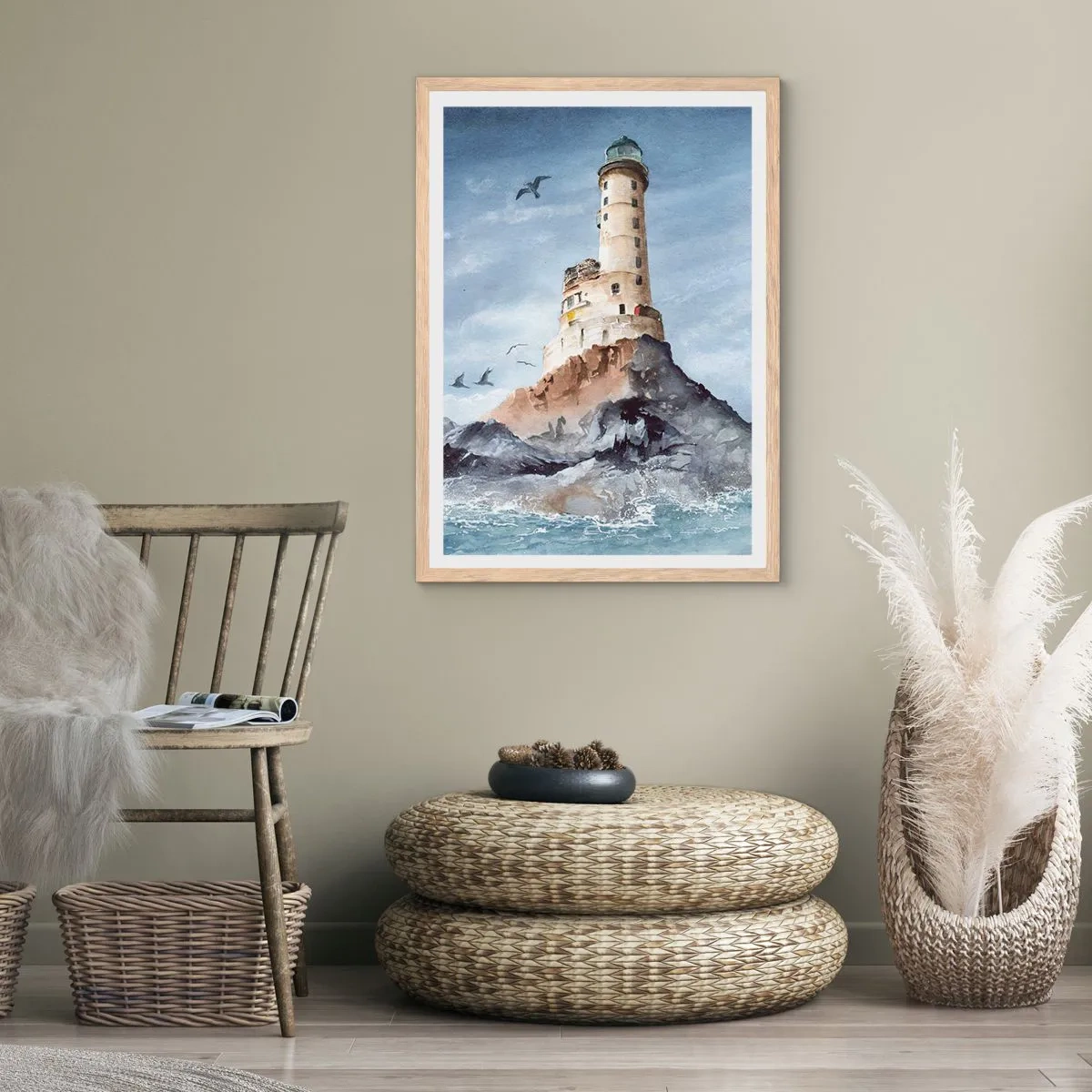 Pôster com moldura de carvalho claro - Invencível - 70x100 cm