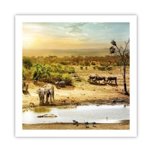 Pôster - Um rio corria no Éden... - 60x60 cm