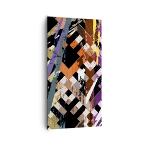 Quadro em tela - Ao quadrado - 65x120 cm