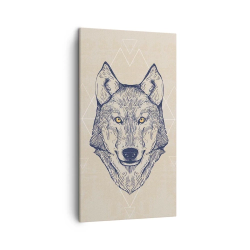 Quadro em tela - Alfa com um olhar penetrante - 45x80 cm