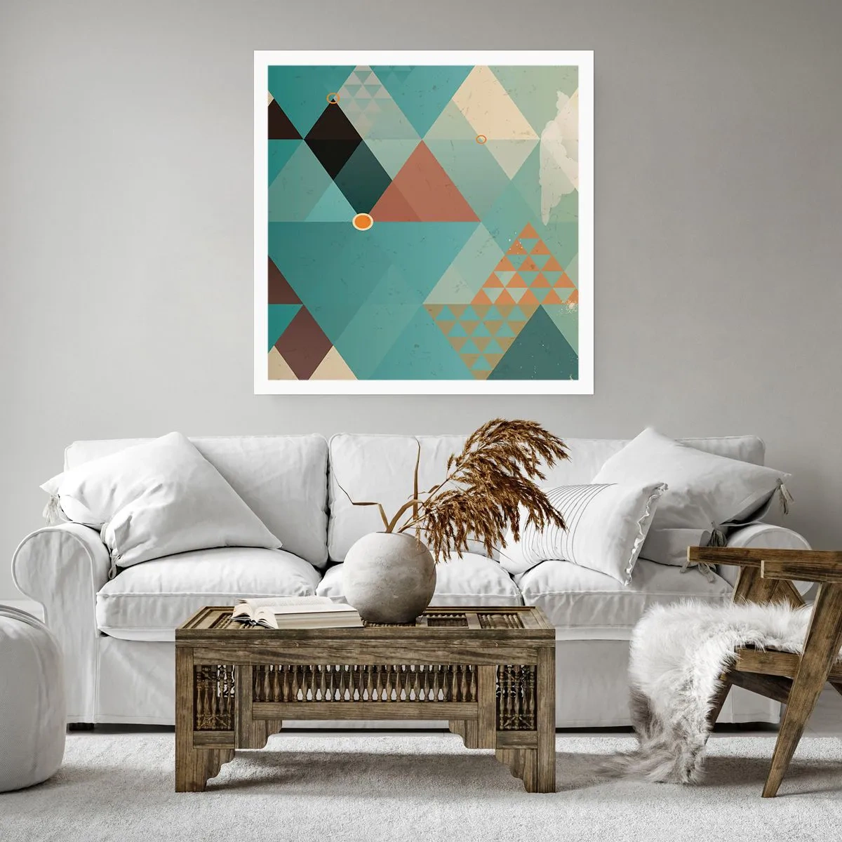 Pôster - A unidade de muitos, os muitos da unidade - 50x50 cm