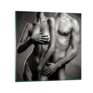 Quadro em vidro - Adão e Eva - 70x70 cm