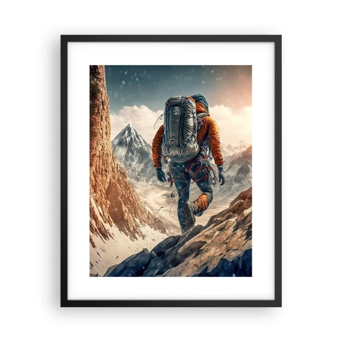 Pôster com moldura preta - Guerreiro solitário - 40x50 cm