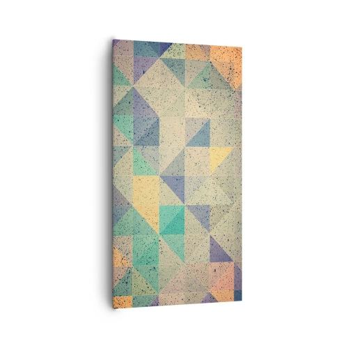 Quadro em tela - República dos triângulos - 65x120 cm
