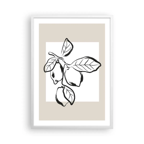 Pôster em moldura branca - Onde o limão amadurece… - 50x70 cm