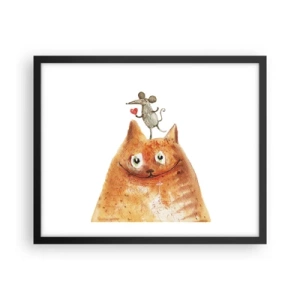 Pôster com moldura preta - Paradoxos do amor - 50x40 cm