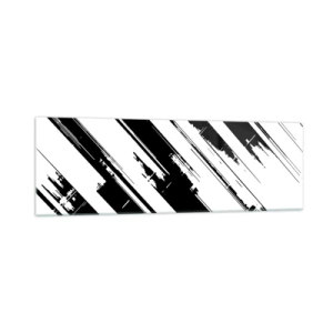 Quadro em vidro - Uma composição intensa e dinâmica - 160x50 cm