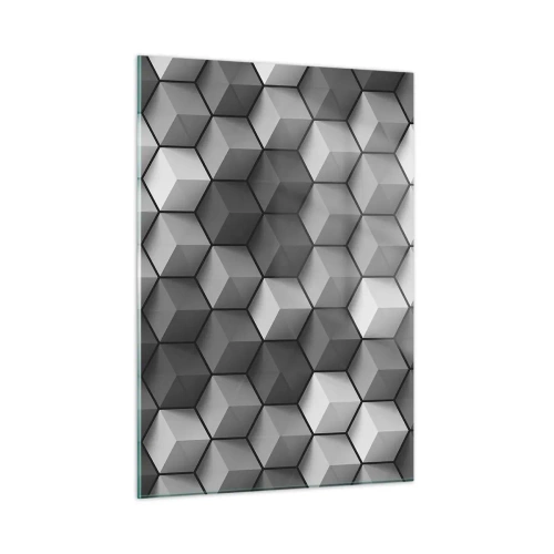 Quadro em vidro - Quebra-cabeça cubista - 50x70 cm
