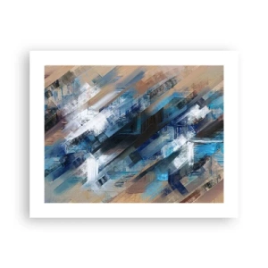 Pôster - Numa diagonal azul - 50x40 cm