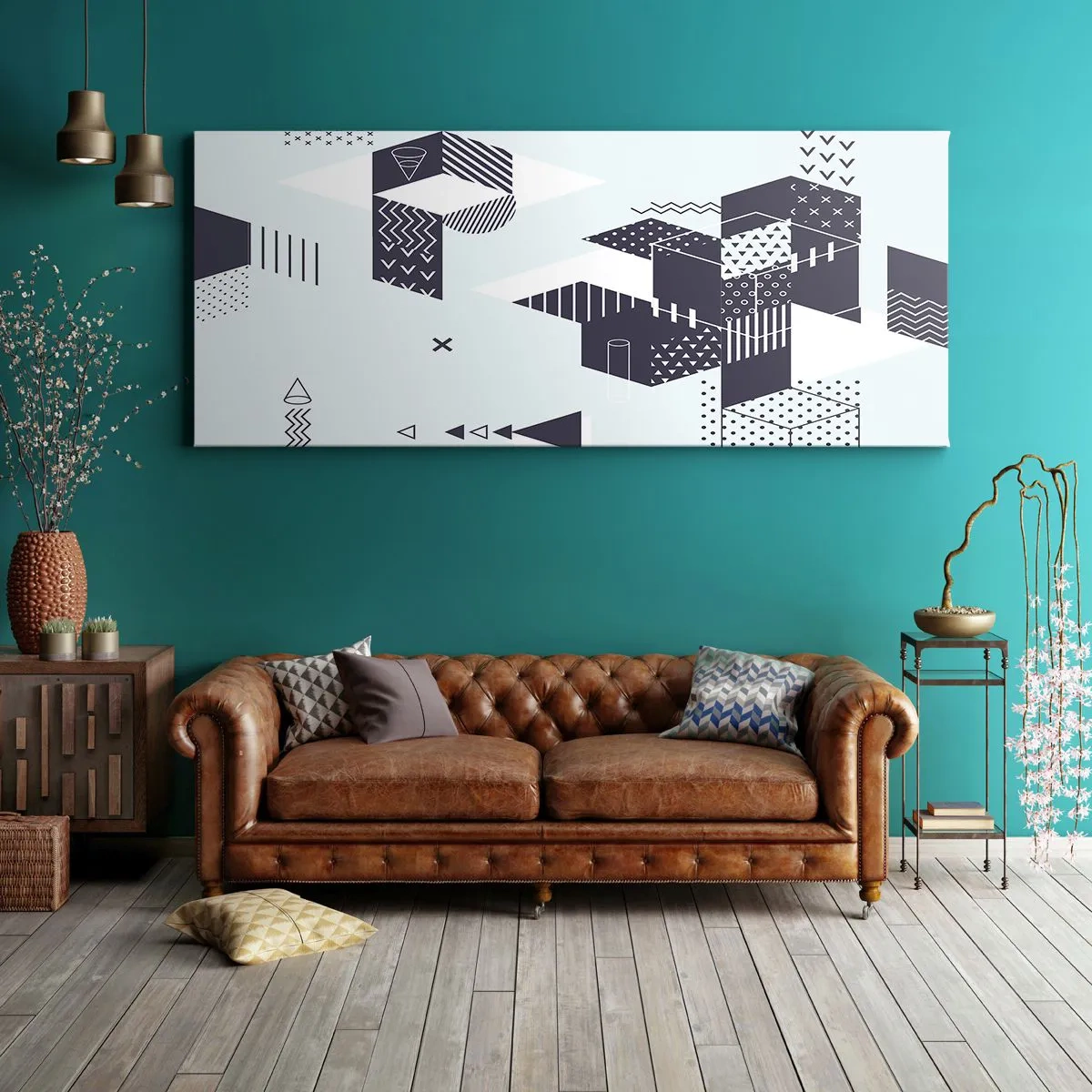 Quadro em tela - Na alma de um matemático - 100x40 cm