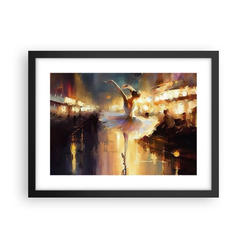 Pôster com moldura preta - Milagre na rua - 40x30 cm