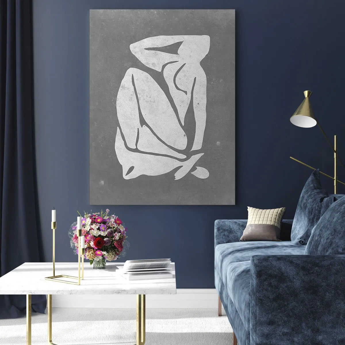 Quadro em vidro - Nos pensamentos - 50x70 cm