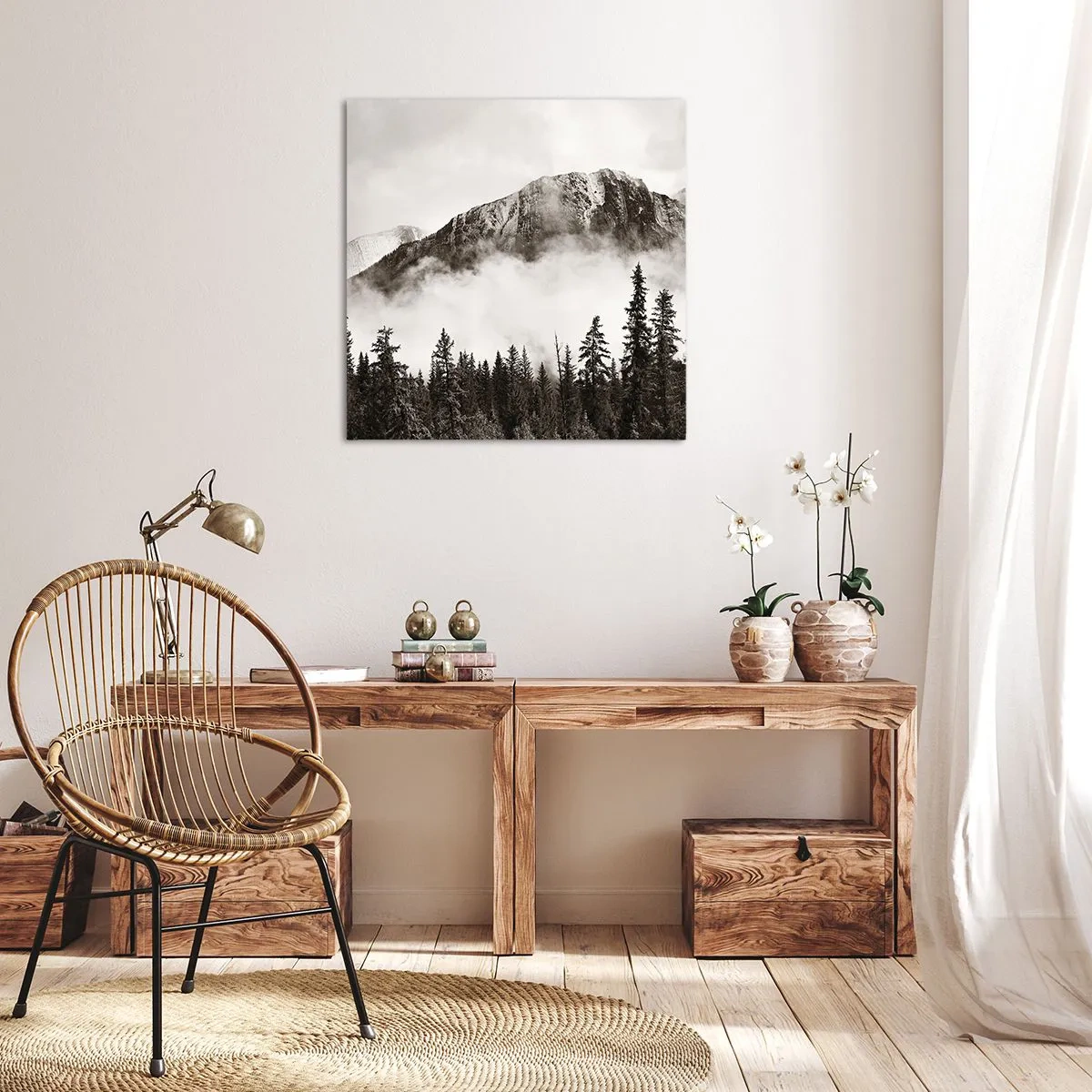 Quadro em tela - O soberano de granito - 50x50 cm