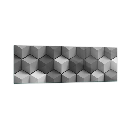 Quadro em vidro - Quebra-cabeça cubista - 160x50 cm