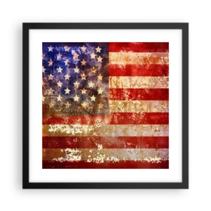 Pôster com moldura preta - A glória não será esquecida - 40x40 cm