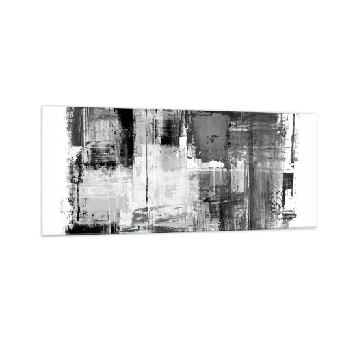Quadro em vidro - O cinza é lindo - 100x40 cm