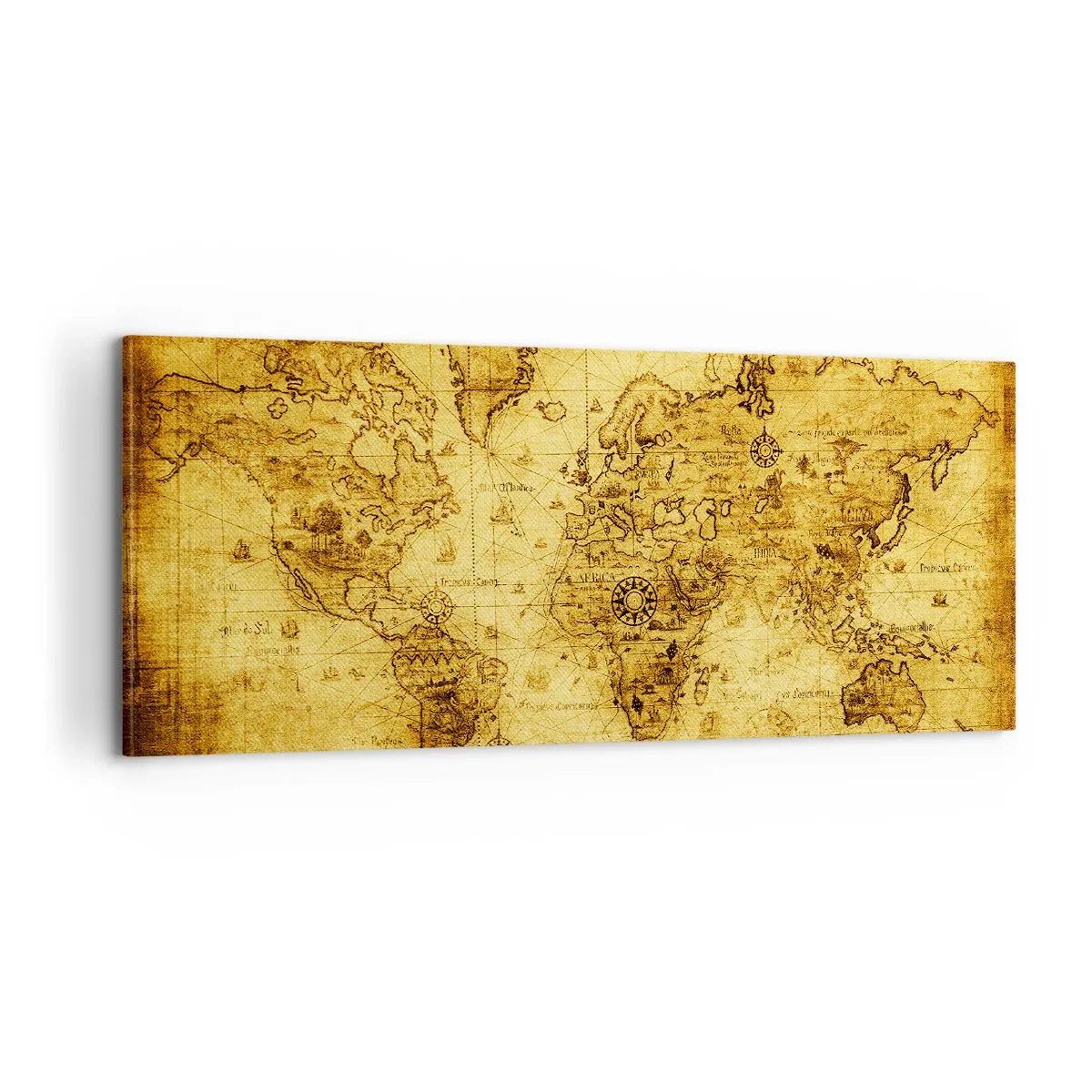 Quadro em tela - Mundo estranho - 100x40 cm