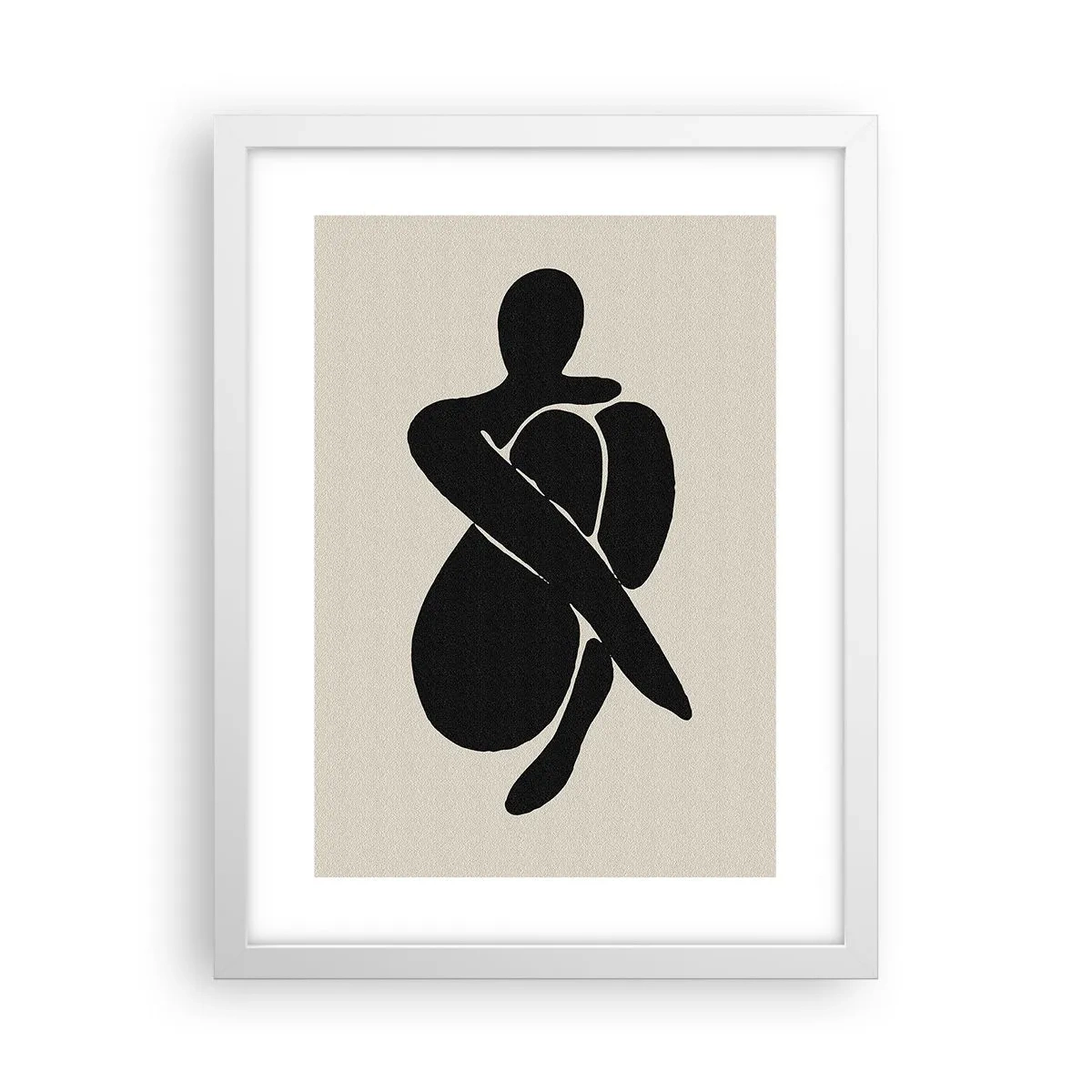 Pôster em moldura branca - Em seus próprios braços - 30x40 cm