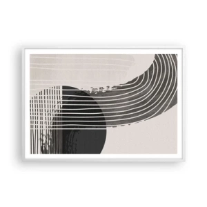Pôster em moldura branca - Ida e volta - 100x70 cm