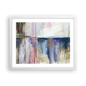 Pôster em moldura branca - Impressões coloridas e associações - 50x40 cm