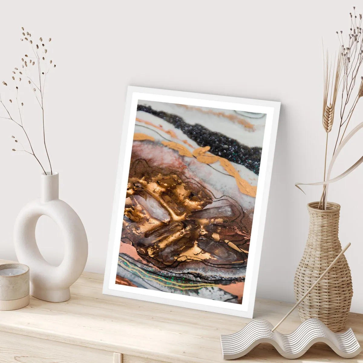Pôster em moldura branca - O elemento terra - 61x91 cm