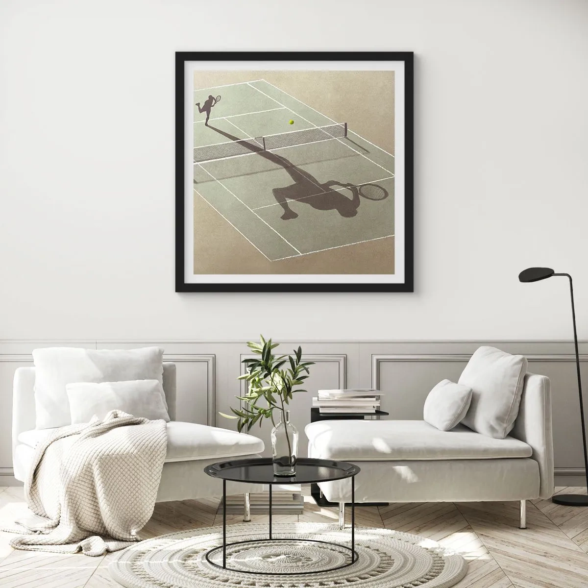 Pôster com moldura preta - Supera-te - 60x60 cm