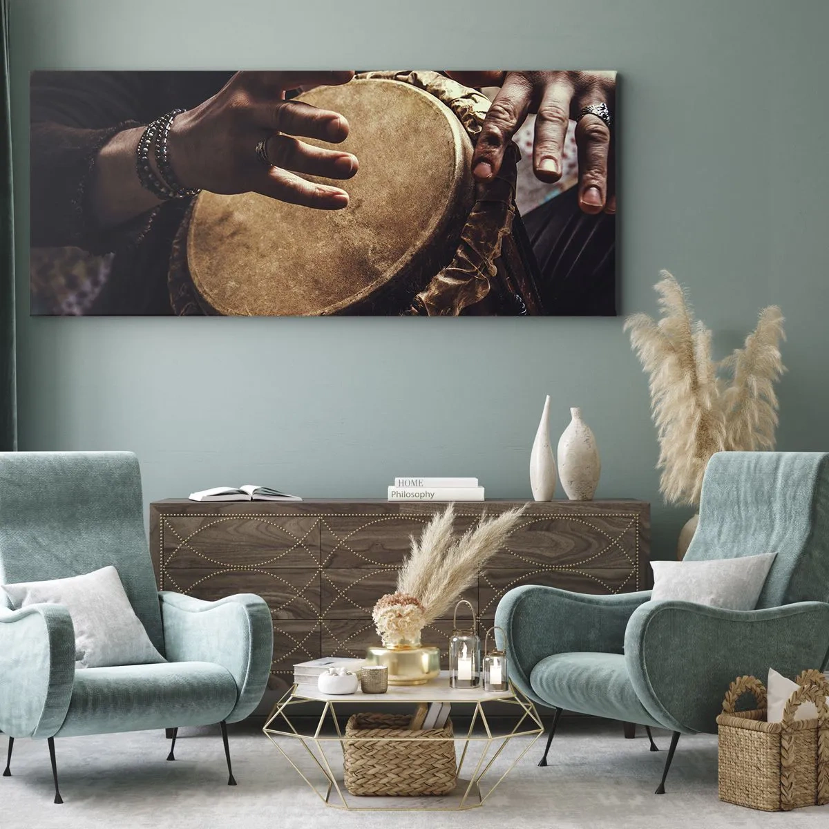Quadro em tela - No ritmo do coração - 160x50 cm