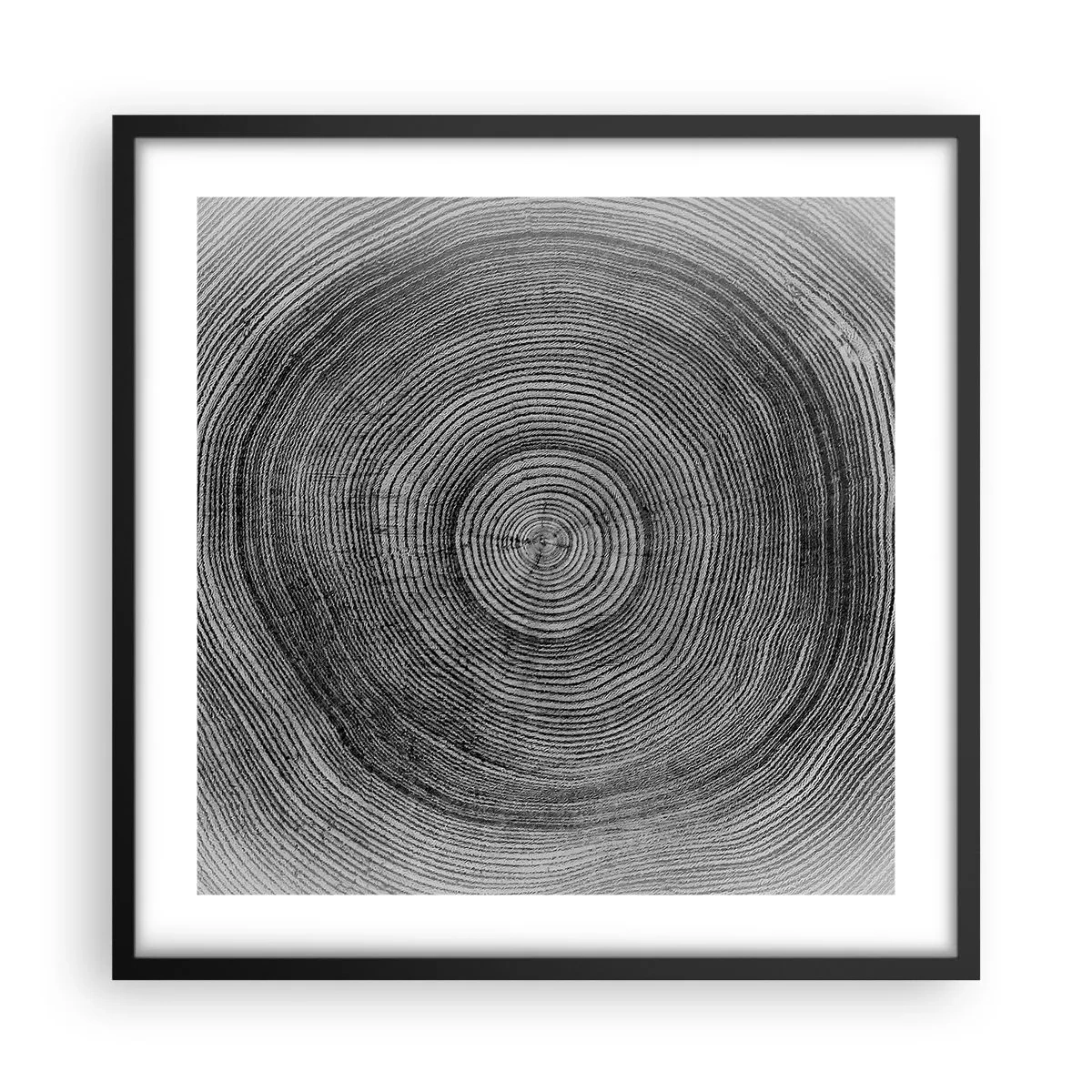 Pôster com moldura preta - Sinal dos tempos - 50x50 cm